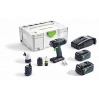 FESTOOL T 18+3 Li 5.2-Set gręžtuvas-suktuvas 2x5.2 Ah